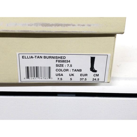 Roan Ellia Tan Brown Floral Top Stiched Tall Leather Western Cowboy Boots 7.5 - Picture 10 of 10